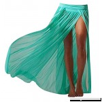 Women's Sexy Beach Skirt Perspective Gauze Bikini Cover Bohemian Maxi Split Skirt Green B07B94S35Q